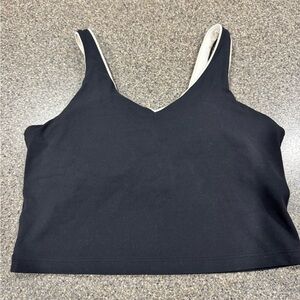 Athleta transcend tipped v crop bra - large